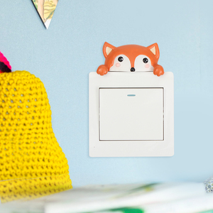 ROOGO Kwaii - Adhesivo Decorativo de Resina 3D con Forma de Animal para Interruptor de Luz, Decoración de Pared para Dormitorio Infantil, Diseño Art Deco, Artículo de Regalo Ecológico - Product Image 5