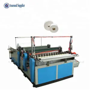 Spoel papierrol snijmachine met embossing en perforatie