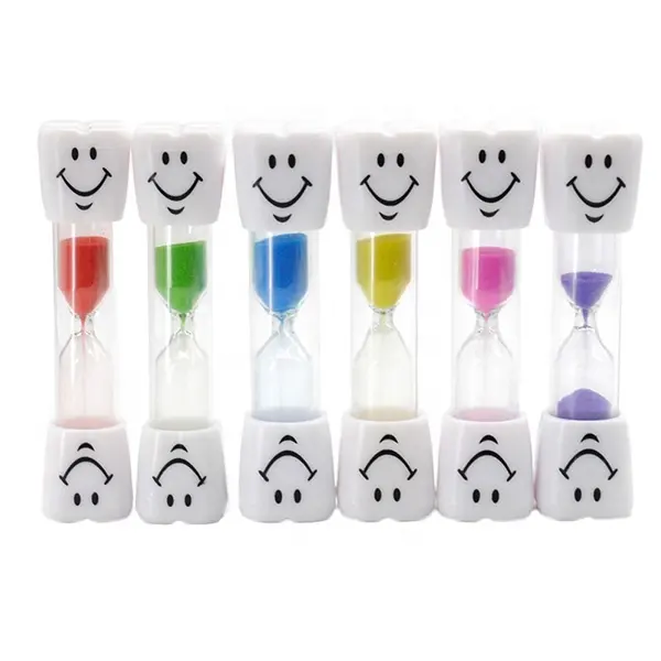 Plastic Sand Timer Teeth Shape 2 minutes 3 minutes 5 minutes Plastic Smile Sand Timer