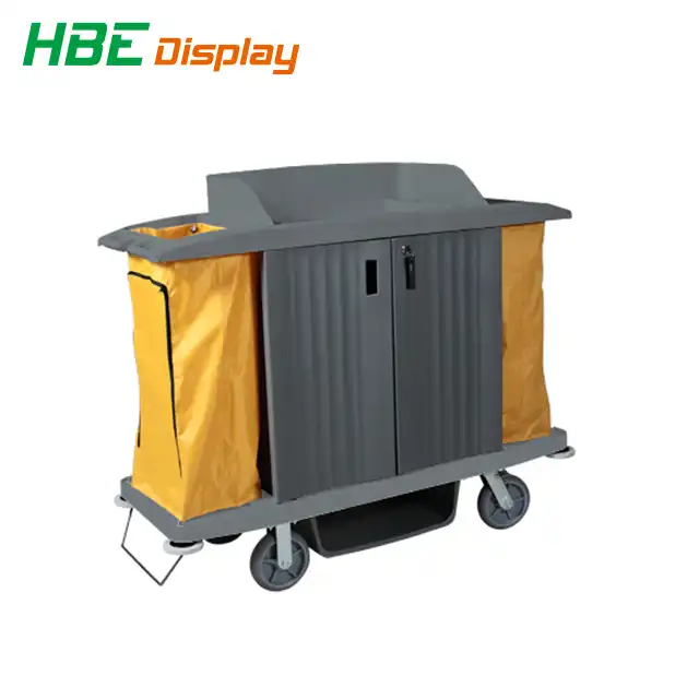 Hotel Housekeeping Maid Cleaning Carts Janitorial Trolley Cleaning Supplies  Service Cart - China Cleaning Cart, Plastic Products