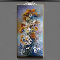 Moderne Ontwerp Hoge Kwaliteit Goedkope Prijs Abstract Canvas Bloem OilPainting