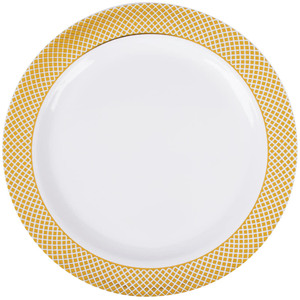 Plato de cena de plata de plástico redondo desechable de 9 pulgadas de venta directa de fábrica para banquetes y fiestas