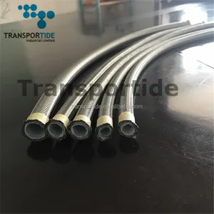 Tubo de mangueira ptfe trançado de fio de aço inoxidável resistente a alta temperatura