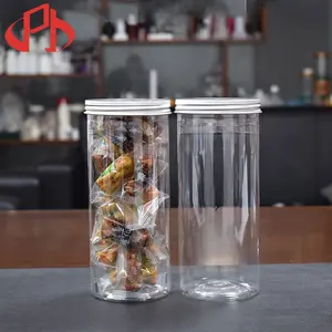 plastic candy jar wide mouth food packaging canister honey cookies storage bottle