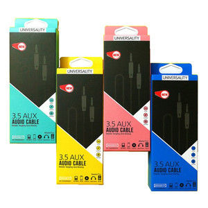 Tùy chỉnh in đầy màu sắc 3.5 tai nghe âm thanh cáp có thể gập lại Tai nghe Sạc Cáp dữ liệu dòng sạc cáp USB Bao bì hộp - Product Image 1