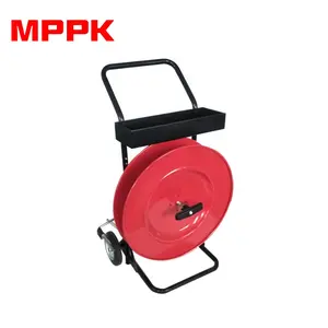 Carro de mano MPPK H405, carro de banda, herramienta de flejado, dispensador de correa de Mascota de dos ruedas Rojas reforzadas