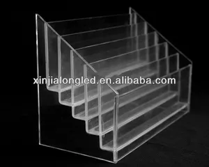 Multi Layer Clear Acrylic Nail Polish Cosmetic Display Stand Pure Acrylic Nail Polish Display Shelf