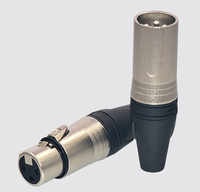 Connecteurs audio XLR 3 broches en vrac, plaqués argent sur cuivre, mâle et femelle, boîtier en aluminium pour câble de microphone DMX512