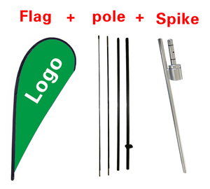 "Todo color tear drop flag advertising sign sheet flag pole and peak - Product Image 4