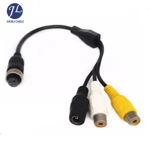 Cabo de vídeo e áudio conectado, mini din, 12v, 4 pinos, cabo de vídeo e áudio conectado para carro do japão