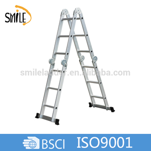 En131 SGS 4 * 4 4.6 M de múltiples funciones <span class=keywords><strong>escalera</strong></span> <span class=keywords><strong>escalera</strong></span> plegable de aluminio eléctrico <span class=keywords><strong>escalera</strong></span> de ático - Product Image 1