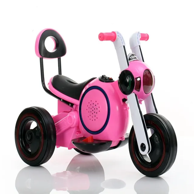 Rosered-Mini motocicleta para niños, juguete electrónico con Motor de 3 ruedas