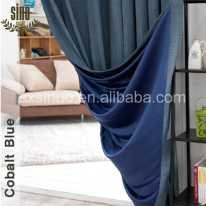Vente chaude Meilleure Qualité Solide Couleur <span class=keywords><strong>Coton</strong></span> <span class=keywords><strong>Lin</strong></span> Readymade <span class=keywords><strong>Rideau</strong></span> D'occultation Tissu - Product Image 2