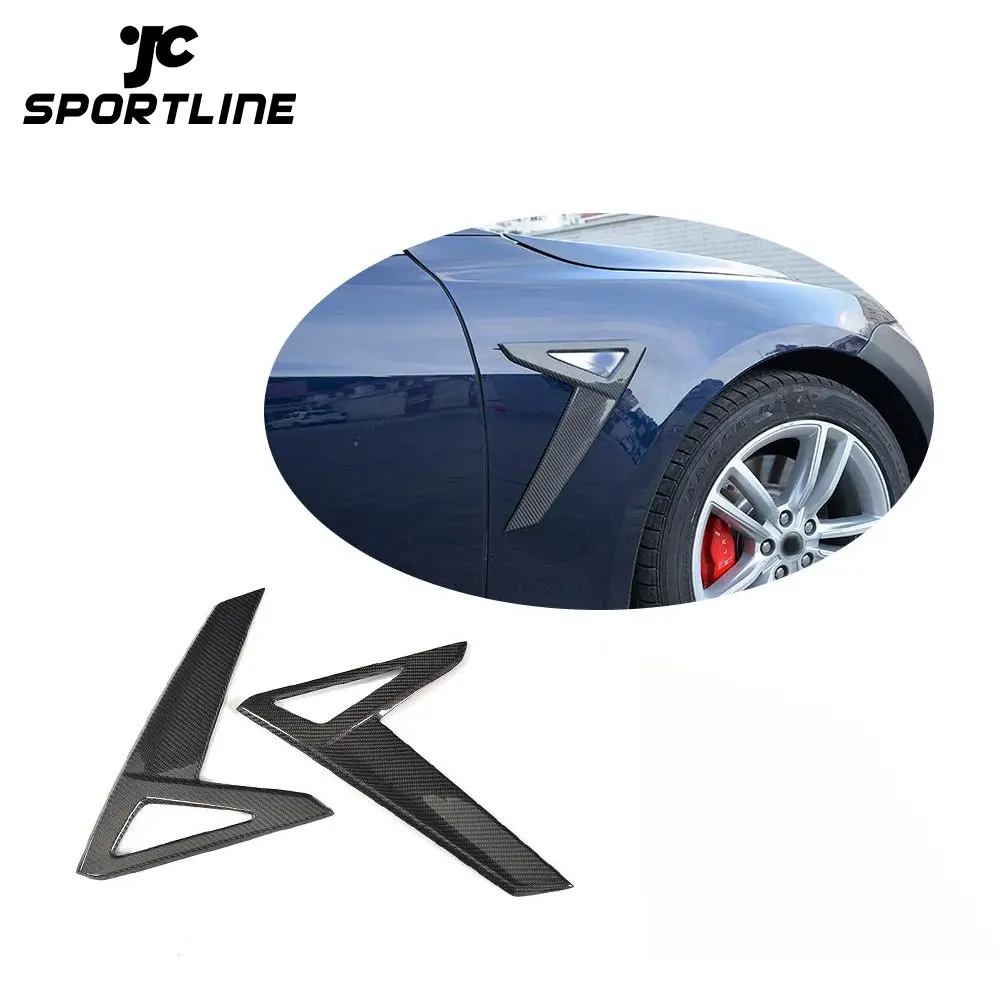 Carbon Fiber Car Side Fender Vents for Tesla Model S P85D P100D Sedan 4-Door 2014-2017