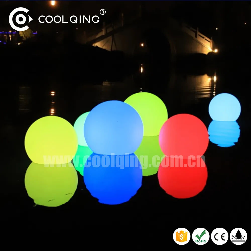 16 रंग बदलते बैटरी एलईडी लाइट के लिए गेंदबाजी गेंद आउटडोर एलईडी क्रिस्टल जादू गेंद प्रकाश