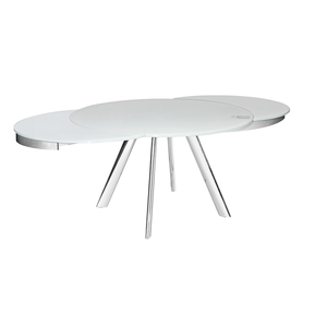 Meubles commerciaux De Luxe <span class=keywords><strong>ronde</strong></span> <span class=keywords><strong>table</strong></span> <span class=keywords><strong>à</strong></span> <span class=keywords><strong>manger</strong></span> <span class=keywords><strong>en</strong></span> <span class=keywords><strong>verre</strong></span> <span class=keywords><strong>extensible</strong></span> Offre Spéciale pour amazon - Product Image 3