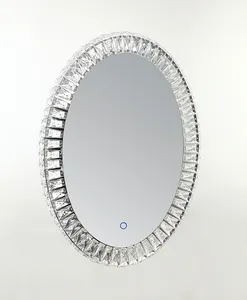 Luxury Crystal Wall Mirror with Oval Shape for Home Deco & Make-up