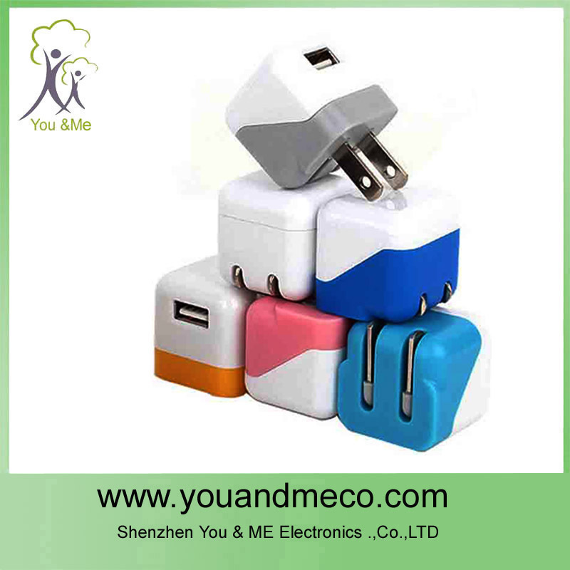 Colorful US plug 5 v 2a usb wall charger accueil plat usb chargeur mural