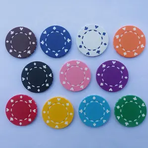 2 tone cheap abs poker chips with printed logo
