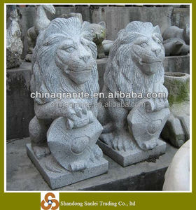 手彫り花崗岩フー犬 - Product Image 3