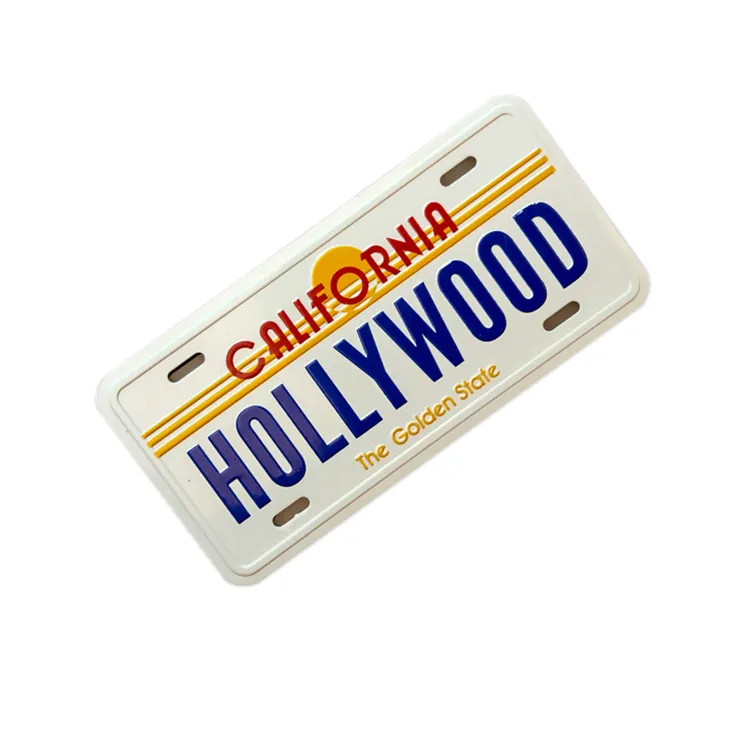 Hollywood, California Mini en relieve signo tin imán letrero de metal de recuerdo de aluminio Placa de etiqueta