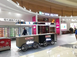 CE Được Phê Duyệt Tay Điện Thoại Di Động Đẩy Khó Khăn Ice Cream Giỏ Hàng Popsicle Giỏ Hàng Với Showcase - Product Image 6