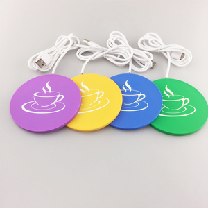 Custom Logo Electric USB Cup Warmer High Quality Durable Soft PVC Hot Plate Durable Promotional Coaster
