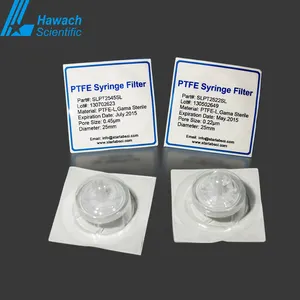 Filter Suntik Steril PTFE Hidrografi 0.22 Mikron untuk Larutan Berair