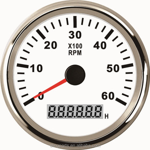 85mm Moteur Tachymètre <span class=keywords><strong>RPM</strong></span> COMPTE-TOURS 0-6000 <span class=keywords><strong>RPM</strong></span> Avec LED Compteur Horaire De Voiture Camion Bateau Hors-Bord 12 V/24 V - Product Image 5