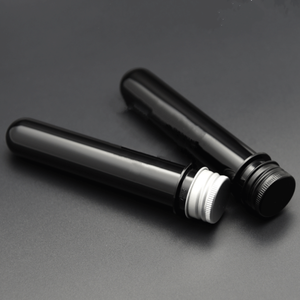20 ml 25 ml 40 ml 45 ml Nero provetta di plastica con tappi a vite in alluminio nero per la caramella cibo /vuoto trasparente tubi per l'artigianato - Product Image 4