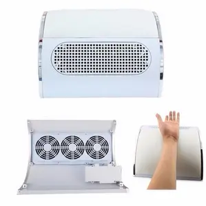 Máquina de Sucção de Poeira do prego Para Manicure 40W 3 Ventilador Aspirador de pó Coletor de Pó Para O Polonês Gel Para Unhas Arte Ferramentas de Design