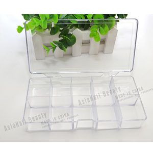 Asianail High Quality false nail tips Middle plastic clear box