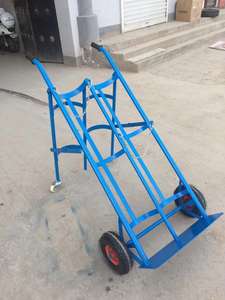 चीन में किए गए ऑक्सीजन सिलेंडर ट्राली छह पहिया धातु हाथ ट्रक हाथ ट्रक बिक्री के लिए - Product Image 5