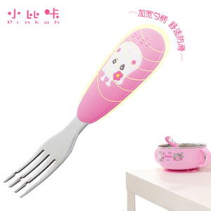 Pinkah Wholesale Silicone Handle Sleeve Baby <strong>Kids</strong> Children Spoon and Fork Stainless Steel <strong>Cutlery</strong> - Product Image 6