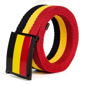 Men's stripe Slider Buckle with Canvas Web Belt