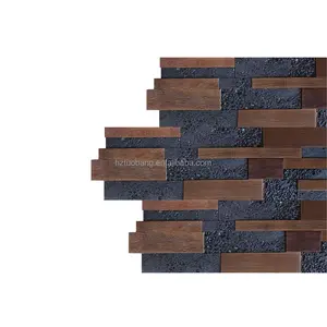 Старинная Деревянная настенная 3d мозаичная плитка