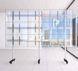 Height <strong>Adjustable</strong> Aluminum 3x3 Video Wall Mount <strong>TV</strong> <strong>Stand</strong> With Micro-adjust Arms - Product Image 3