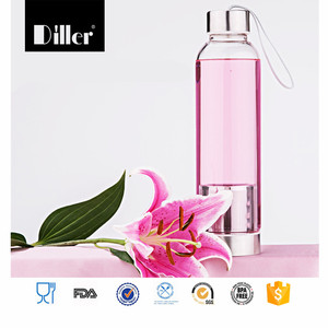 Le verre borosilicate doux <span class=keywords><strong>shaker</strong></span> joie <span class=keywords><strong>inox</strong></span> fruits en acier bouteille d'eau infuseur - Product Image 3