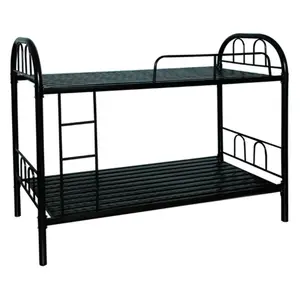 Preço barato cama de ferro com estrutura para casa, albergue, dormitório escolar, acampamento, beliche de metal de dois andares, ideal para adultos, ideal para adultos