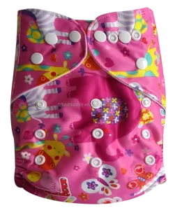 Pañales de tela lavables con bolsillo para bebé, bonitos pantalones de pañales para niña y niño