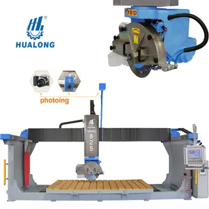 HUALONG macchine di pietra HKNC-825 5 assi CNC ponte saw Macchina di Taglio del Granito per la scultura fresatura taglio foratura controsoffitto