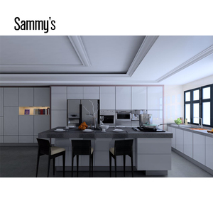 Tủ bếp phụ kiện nhà bếp mô hình đồ nội thất tủ bếp xử lý lưu trữ nhà bếp tủ Trắng tủ bếp hiện đại - Product Image 6