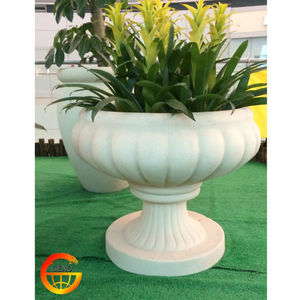 Las macetas son bienvenidas, por favor envíe un <span class=keywords><strong>correo</strong></span> <span class=keywords><strong>electrónico</strong></span> a sus decoraciones <span class=keywords><strong>de</strong></span> diseño <span class=keywords><strong>de</strong></span> macetas ornamentales para Centro Comercial piedra <span class=keywords><strong>de</strong></span> fibra tallada a mano 4 SET/CTN - Product Image 1