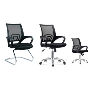 Chaise <span class=keywords><strong>de</strong></span> bureau pivotante avec dossier en maille et accoudoirs en plastique noir, prix compétitif, vente chaude <span class=keywords><strong>2022</strong></span> - Product Image 3