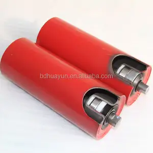 baoding spare parts tube 4 bearing 6205 roller for rubber conveyor belt