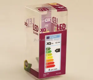 플라스틱 투명 PET/PVC 인쇄 포장 접이식 LED 전구 상자 - Product Image 1