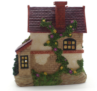 Patung kecil dekorasi hiasan bunga miniatur bangunan Model rumah hidup Resin