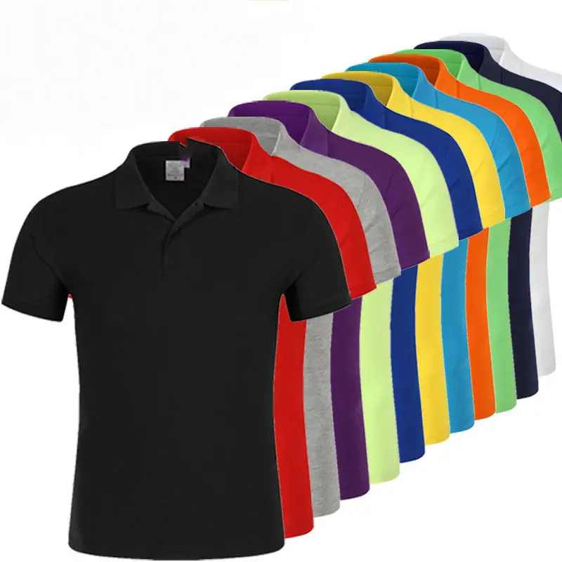 Polo de alta calidad para hombre, 100% algodón, 12 colores, impresión personalizada, bordado, logotipo OEM, liso en blanco