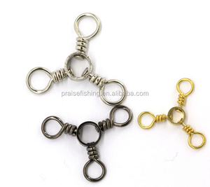 Aparejo de pesca de arrastre de fundición de agua salada, barril de pesca triple de tres vías, giratorios de 3 vías, broches giratorios de pesca - Product Image 1