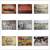 Letrero de Metal personalizado para estacionamiento de coche, cartel Vintage, placa Retro, logotipo de marca de gasolina, placa de Metal, señal Retro de estaño para habitación de casa